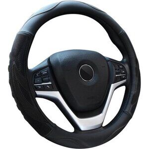 Breathable Auto Car Steering Wheel Cover for Men and Women Microfiber Leather